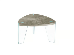 SOSPESO H-613 - Triangular walnut coffee table _ Dale Italia